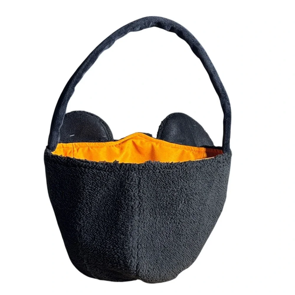 Disney Boys Mickey Mouse‎ Halloween Bag Basket w/orange liner Plush GIFT NEW